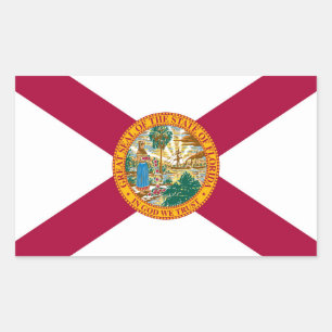 Adesivo Retangular Bandeira do estado de Florida