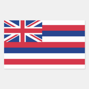 Adesivo Retangular Bandeira do estado de Havaí