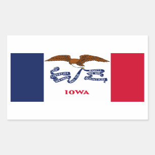 Adesivo Retangular Bandeira do Estado de Iowa
