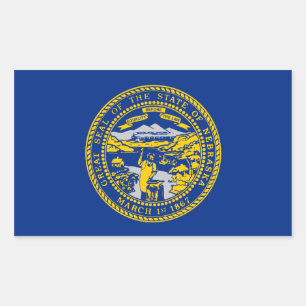 Adesivo Retangular Bandeira do Estado de Nebraska, Estados Unidos