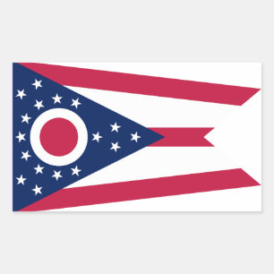 Adesivo Retangular Bandeira do Estado de Ohio