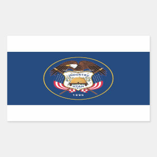 Adesivo Retangular Bandeira do Estado de Utah