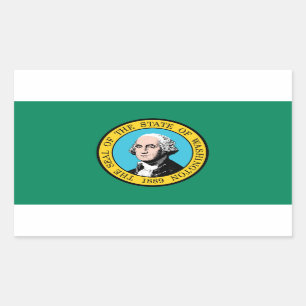 Adesivo Retangular bandeira do Estado de Washington