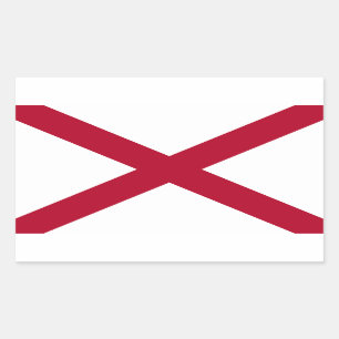 Adesivo Retangular Bandeira do Estado do Alabama