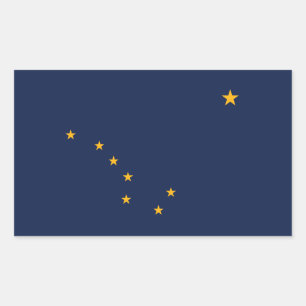 Adesivo Retangular Bandeira do Estado do Alasca