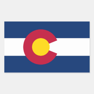 Adesivo Retangular Bandeira do Estado do Colorado