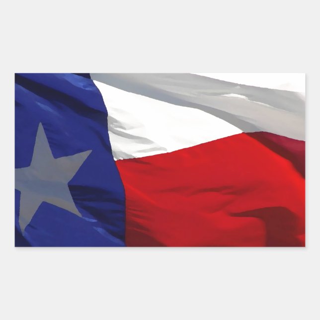 Adesivo Retangular Bandeira do Estado do Texas (Frente)