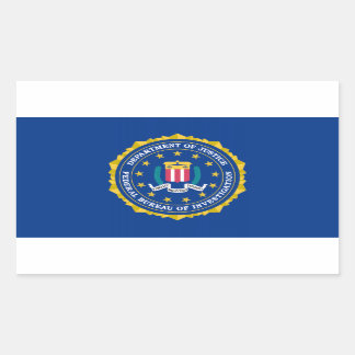 Adesivo Retangular Bandeira do FBI