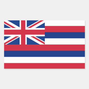 Adesivo Retangular Bandeira do Havaí