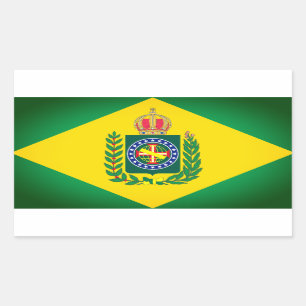 Adesivo Retangular Bandeira do Império do Brasil
