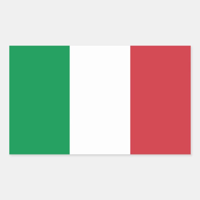 Adesivo Retangular Bandeira do italiano Sticker (Frente)