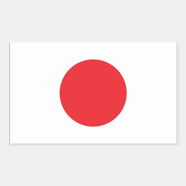 Adesivo Retangular Bandeira do Japão (Frente)