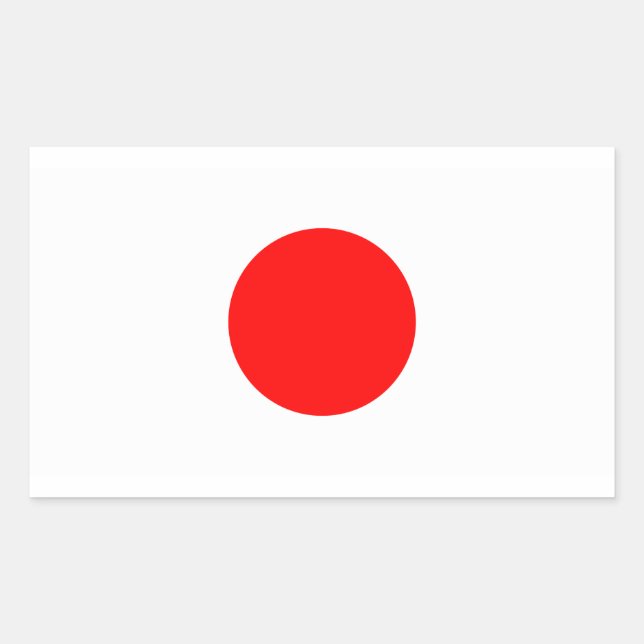 Adesivo Retangular Bandeira do Japão (Frente)