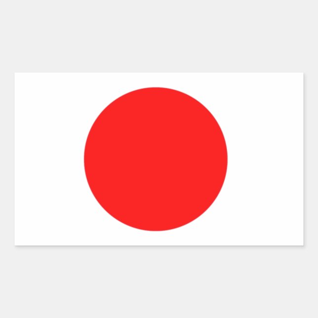 Adesivo Retangular Bandeira do Japão (Frente)