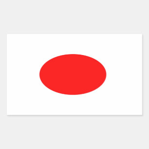 Adesivo Retangular Bandeira do Japão