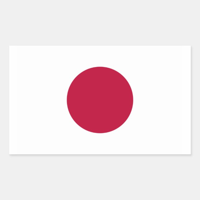 Adesivo Retangular Bandeira do Japão (Frente)