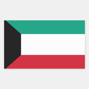 Adesivo Retangular Bandeira do Kuwait