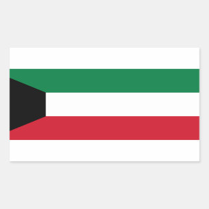 Adesivo Retangular Bandeira do Kuwait, Bandeira do Kuwait