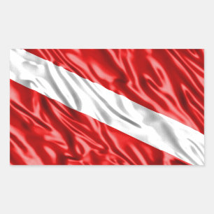 Adesivo Retangular Bandeira do mergulhador