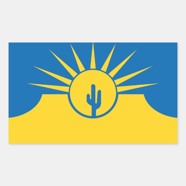 Adesivo Retangular Bandeira do Mesa, Arizona Retangular (Frente)