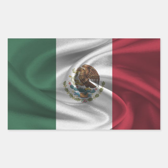 Adesivo Retangular Bandeira do México (Frente)