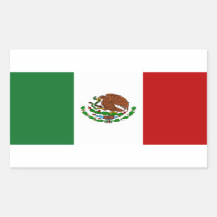 Adesivo Retangular Bandeira do México