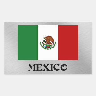 Adesivo Retangular Bandeira do México