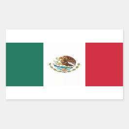 Adesivo Retangular Bandeira do México Sticker