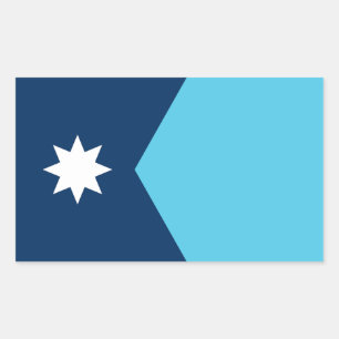 Adesivo Retangular Bandeira do Minnesota