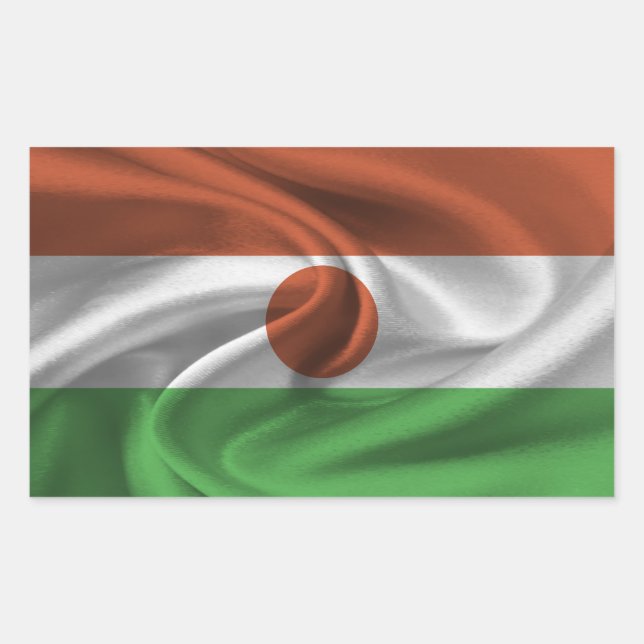 Adesivo Retangular Bandeira do Níger (Frente)