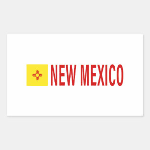 Adesivo Retangular Bandeira do Novo México Símbolo do Zia