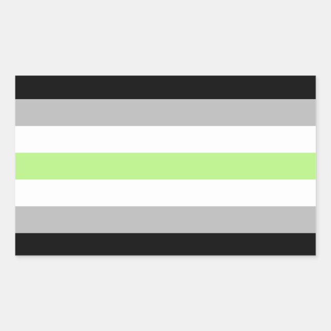 Adesivo Retangular Bandeira do Orgulho Agênero (Frente)