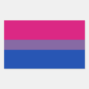 Adesivo Retangular Bandeira do Orgulho Bissexual