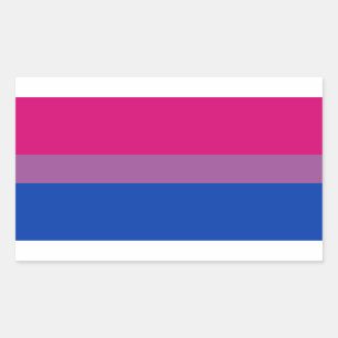 Adesivo Retangular Bandeira do Orgulho Bissexual