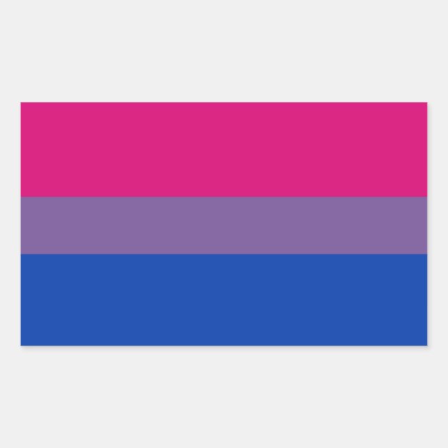 Adesivo Retangular Bandeira do Orgulho Bissexual (Frente)