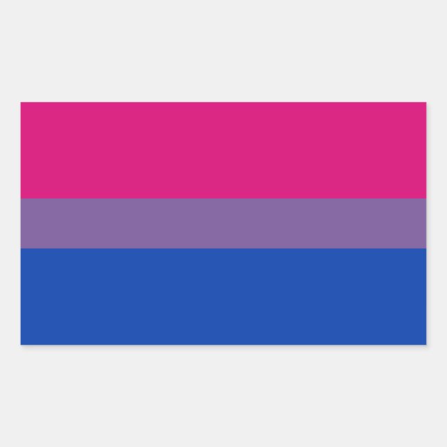 Adesivo Retangular Bandeira do Orgulho Bissexual (Frente)