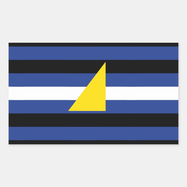 Adesivo Retangular Bandeira do Orgulho de Aquecimento (Frente)