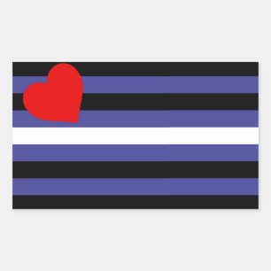 Adesivo Retangular Bandeira do Orgulho de Couro