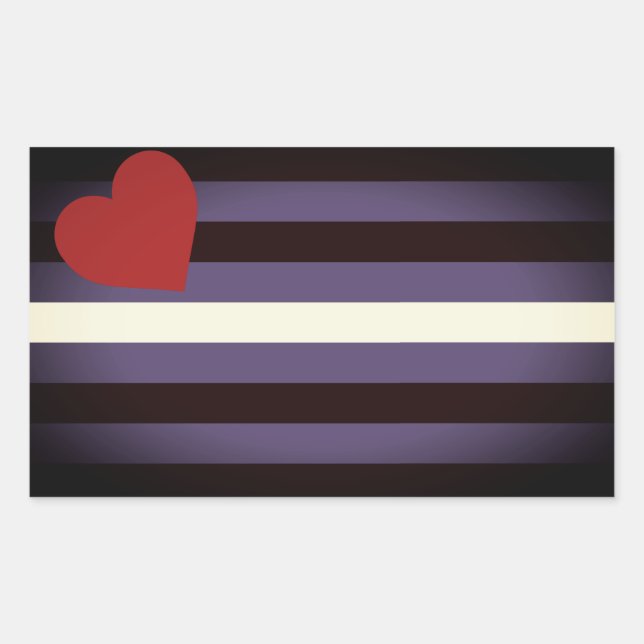 Adesivo Retangular Bandeira do Orgulho de Couro (Frente)