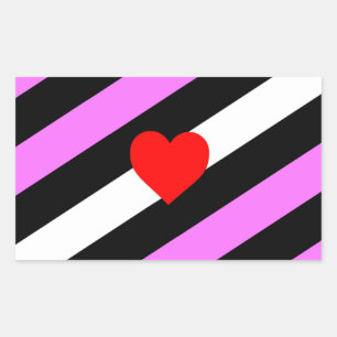 Adesivo Retangular Bandeira do Orgulho de Rapariga de Couro