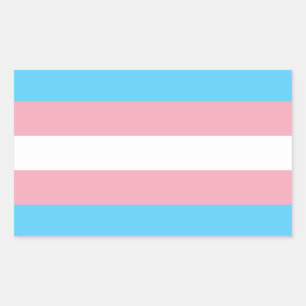 Adesivo Retangular Bandeira do orgulho do Transgender