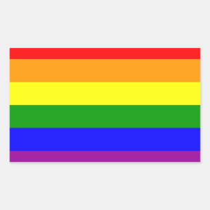 Adesivo Retangular Bandeira do Orgulho Gay / Bandeira Arco-Íris