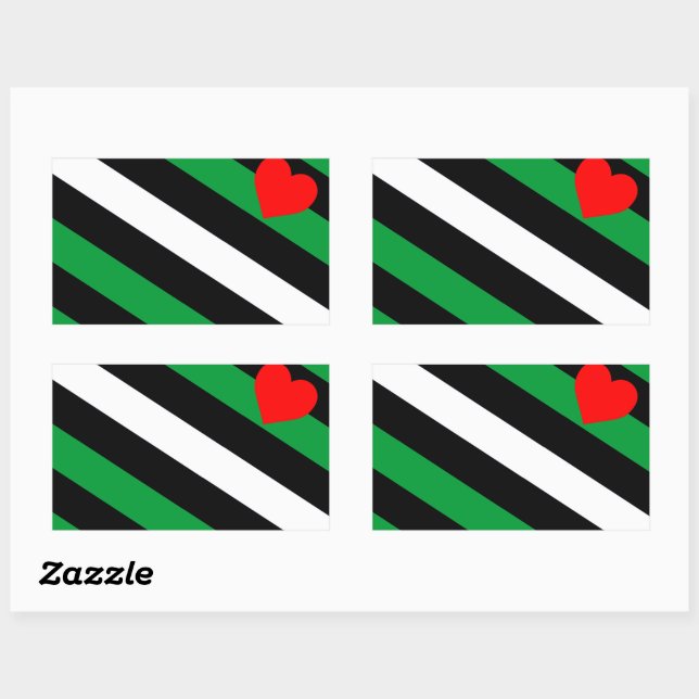 Adesivo Retangular Bandeira do Orgulho Leather Boi (Folha)
