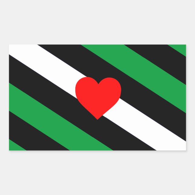 Adesivo Retangular Bandeira do Orgulho Leather Boi (Frente)