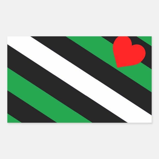 Adesivo Retangular Bandeira do Orgulho Leather Boi (Frente)