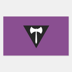Adesivo Retangular Bandeira do Orgulho Lésbico