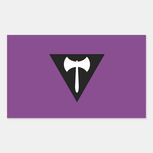 Adesivo Retangular Bandeira do Orgulho Lésbico (Frente)