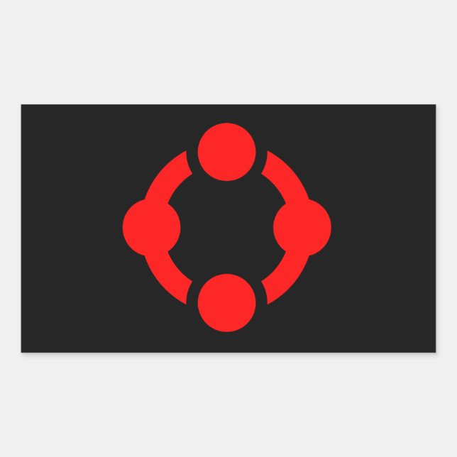 Adesivo Retangular Bandeira do Orgulho Niche (Preto) (Frente)