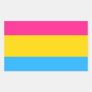 Adesivo Retangular Bandeira do Orgulho Pansexual