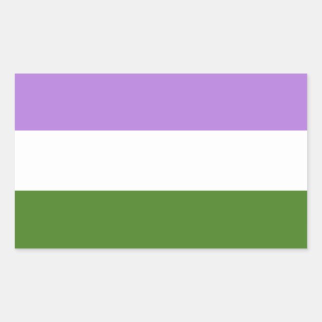 Adesivo Retangular Bandeira do Orgulho Queer (Frente)
